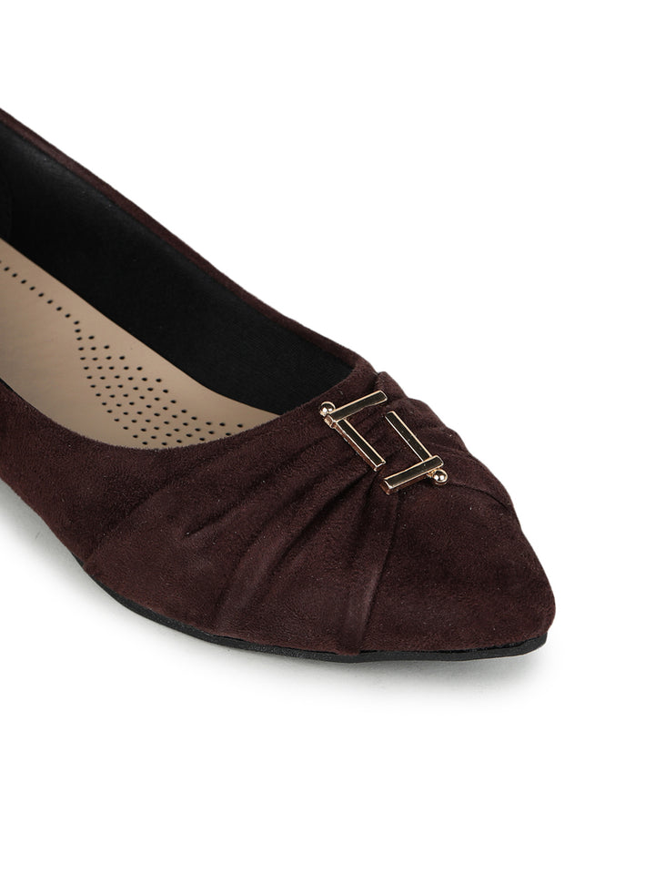 Shezone Brown Women Flats