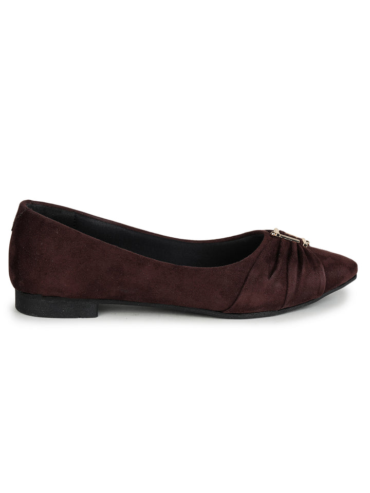 Shezone Brown Women Flats
