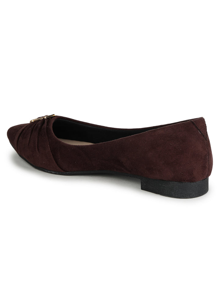 Shezone Brown Women Flats
