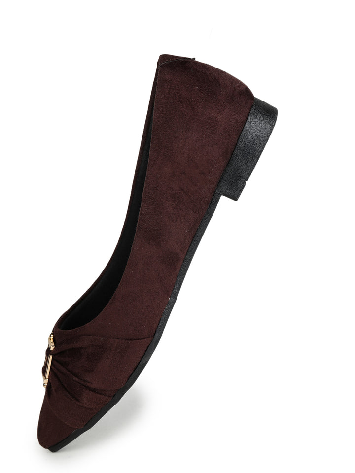 Shezone Brown Women Flats