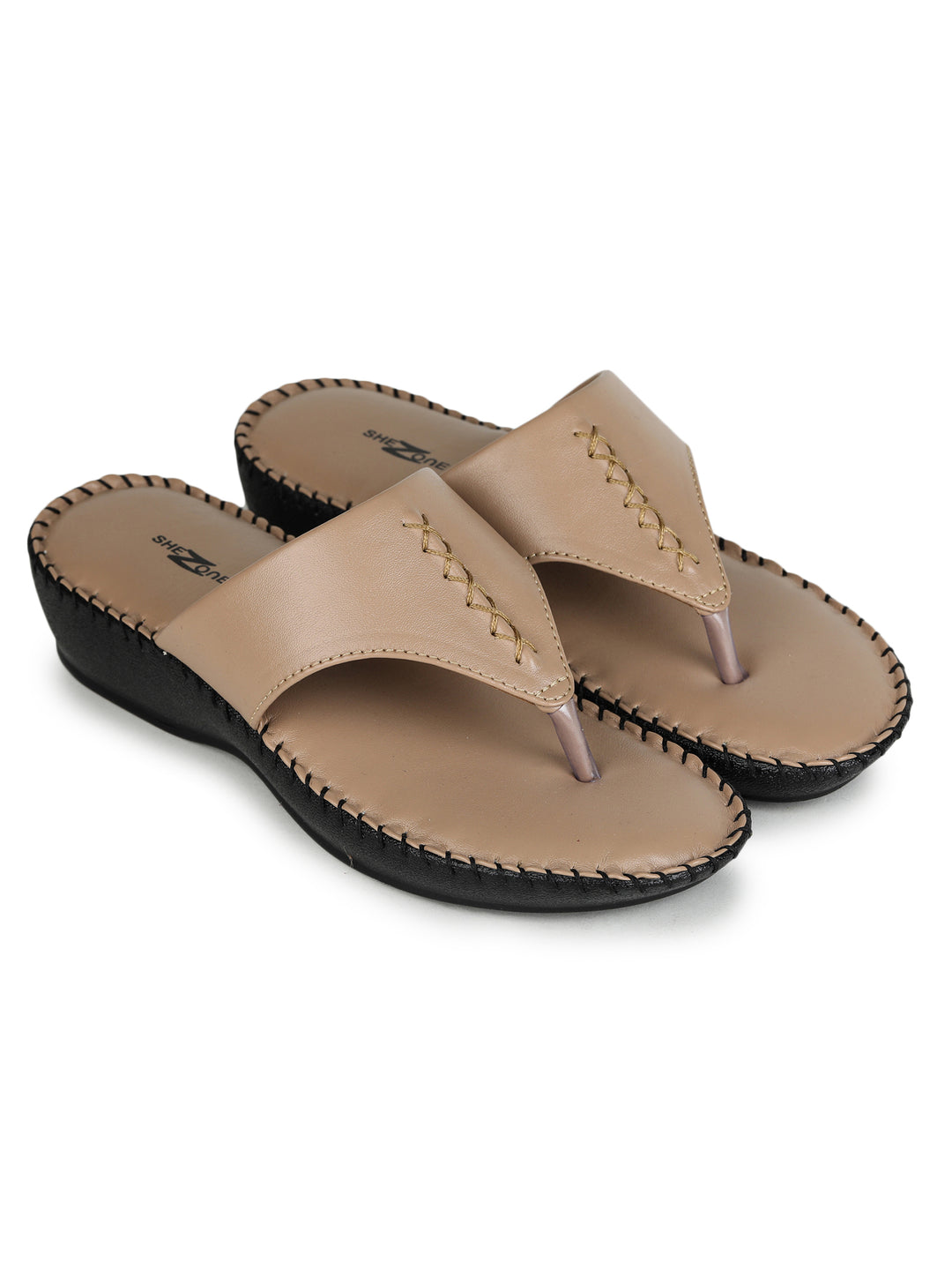 Shezone Beige Women Flats