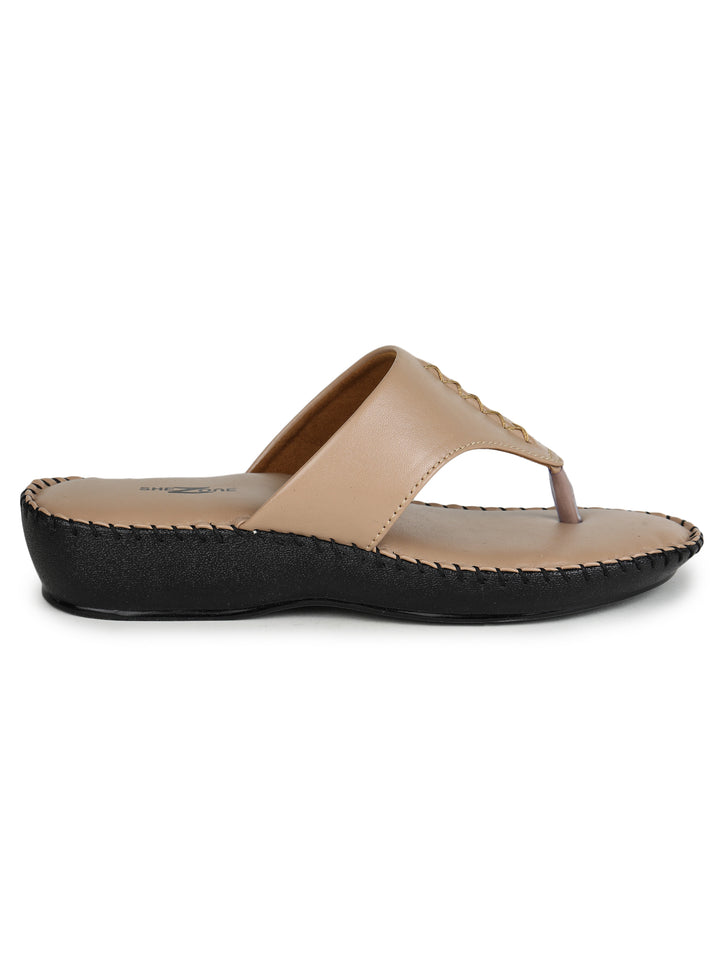 Shezone Beige Women Flats