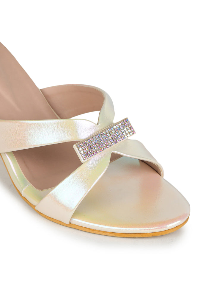 Shezone Golden Women Heels