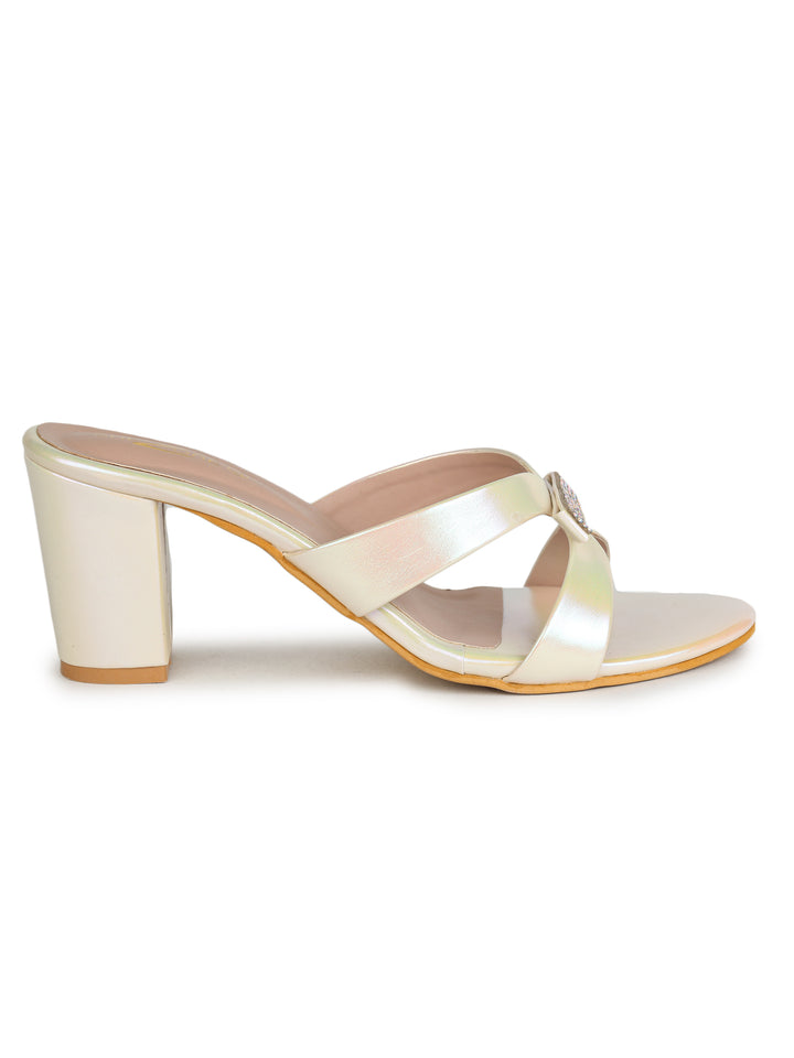 Shezone Golden Women Heels