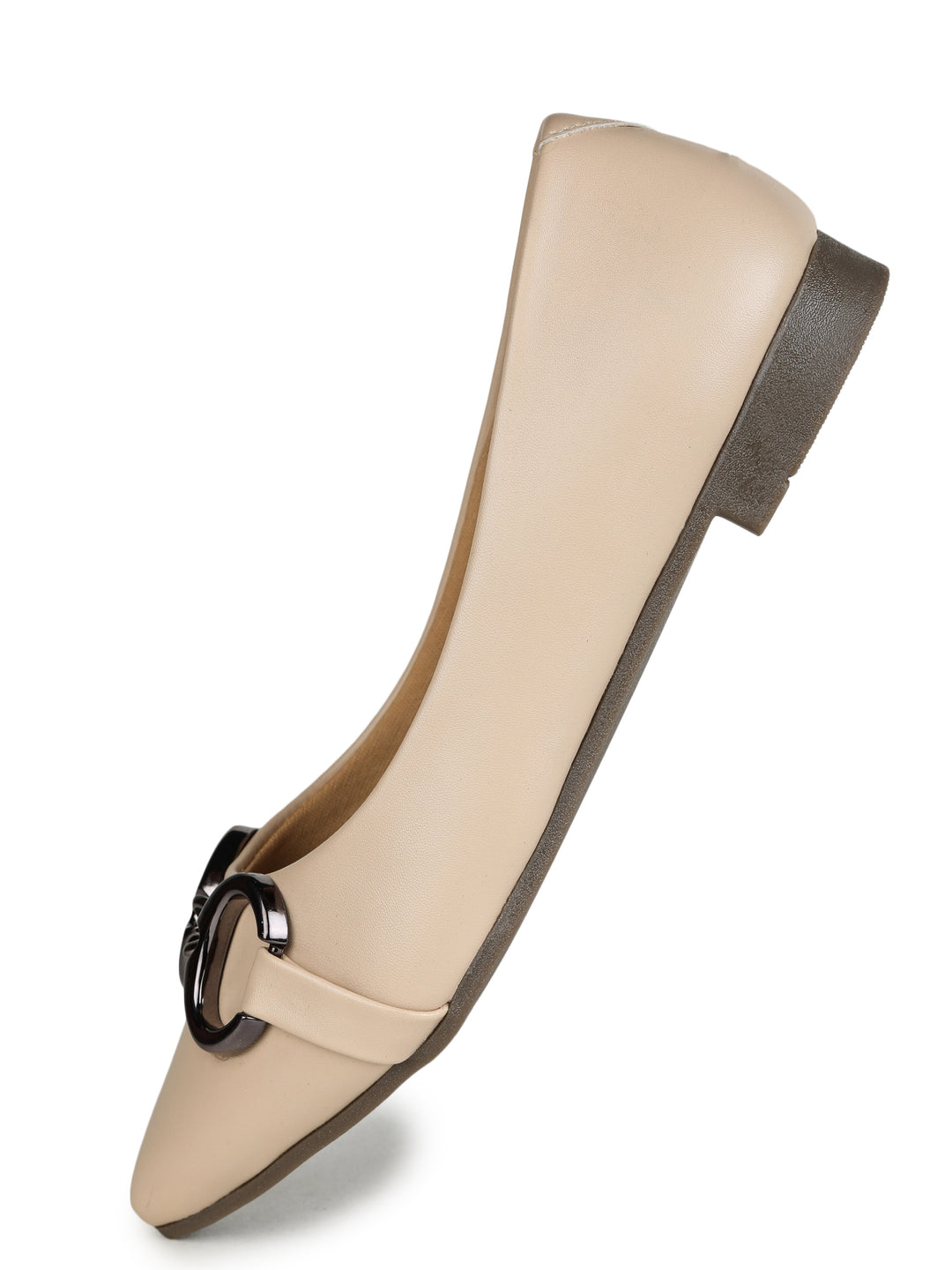 Shezone Cream Women Flats