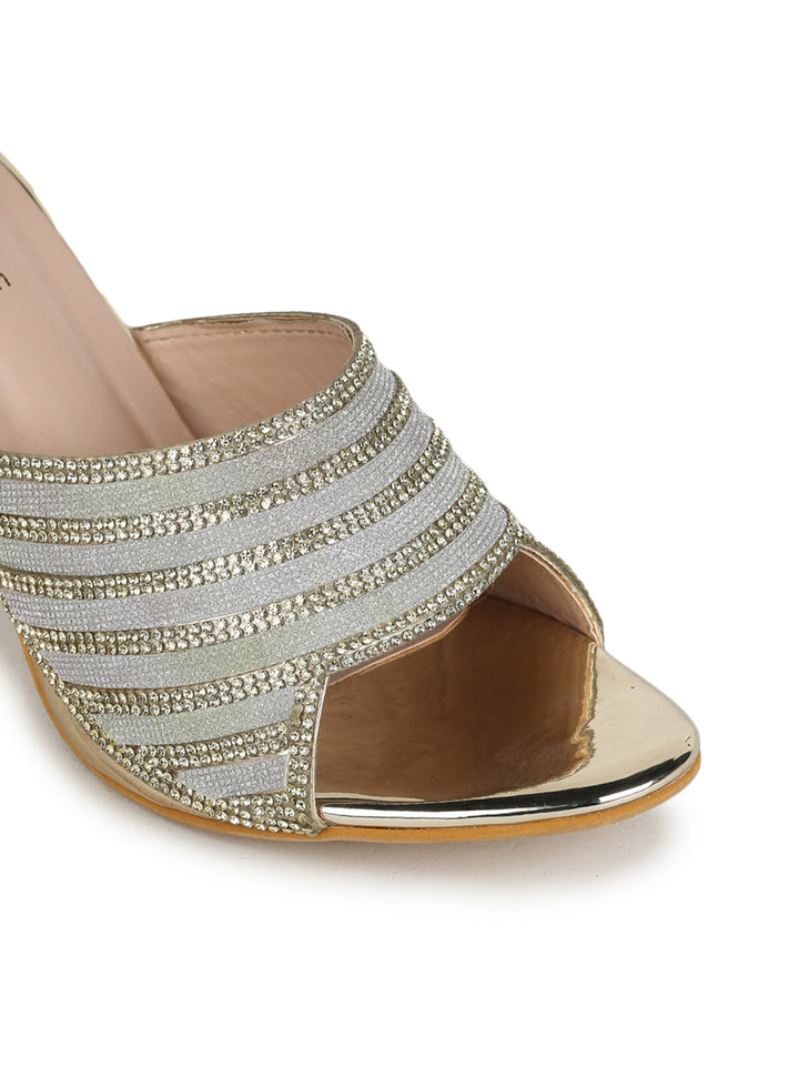 Shezone Golden Women Heels
