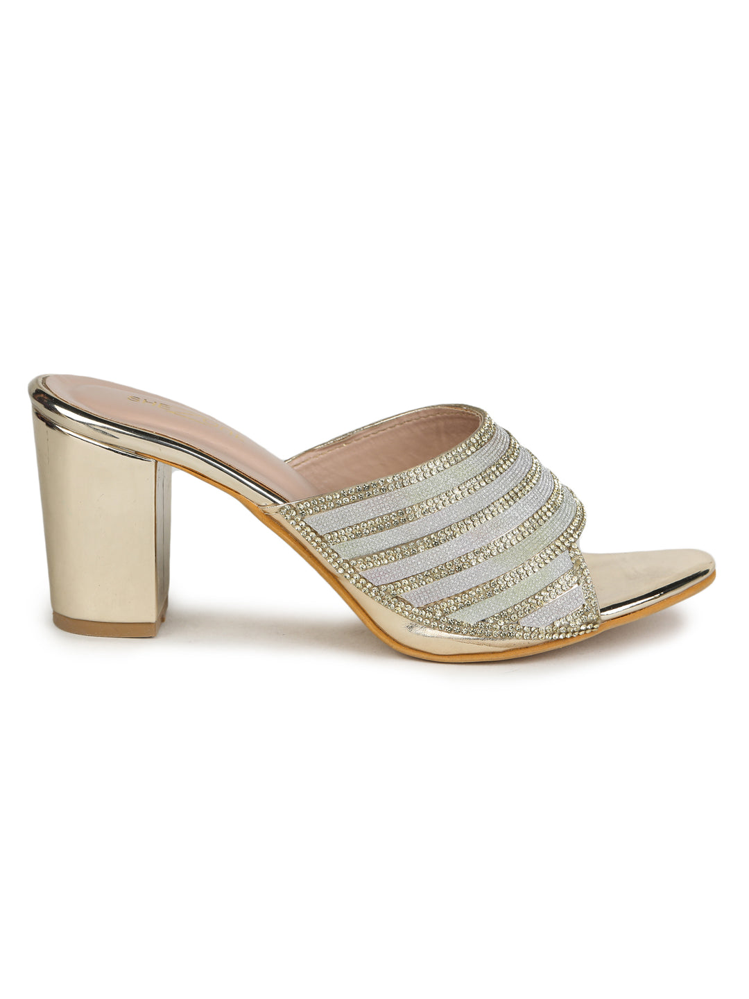 Shezone Golden Women Heels