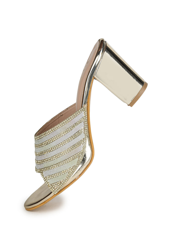 Shezone Golden Women Heels