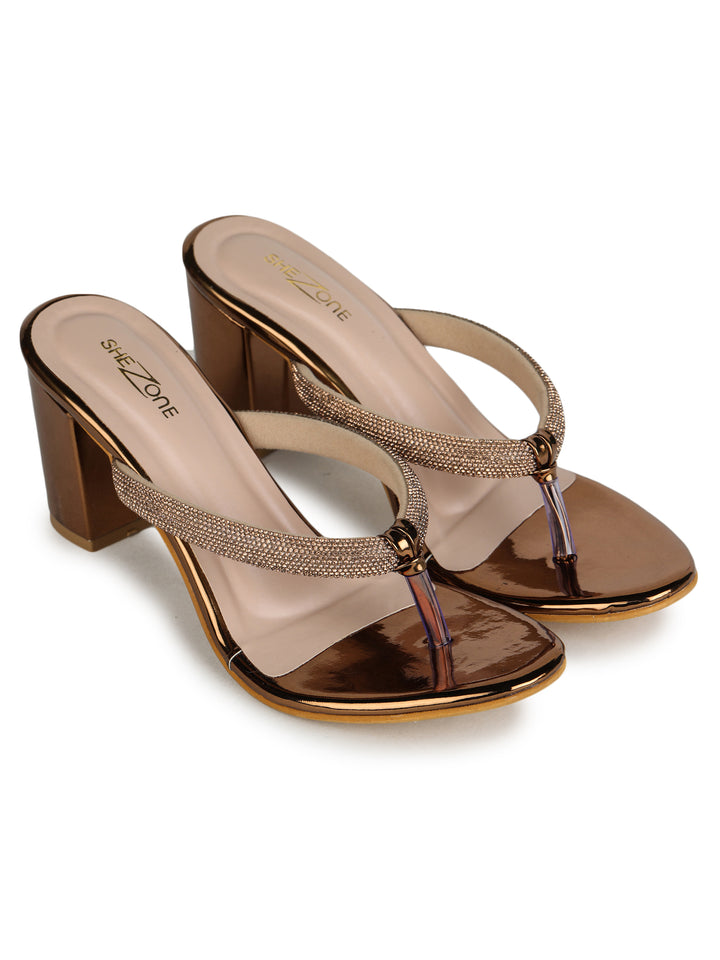 Shezone Copper Women Heels