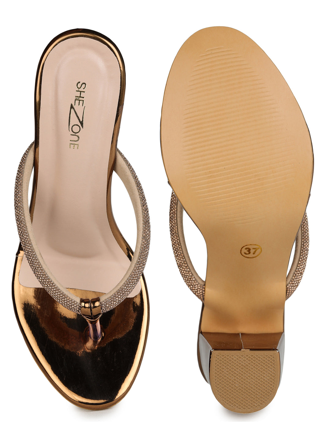 Shezone Copper Women Heels