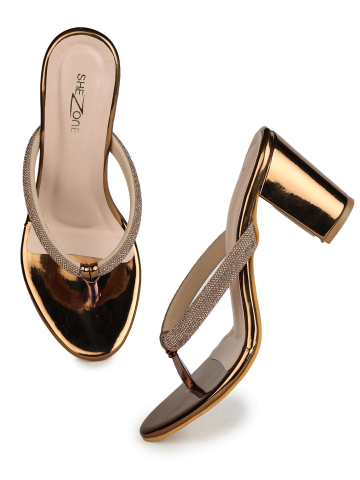 Shezone Copper Women Heels