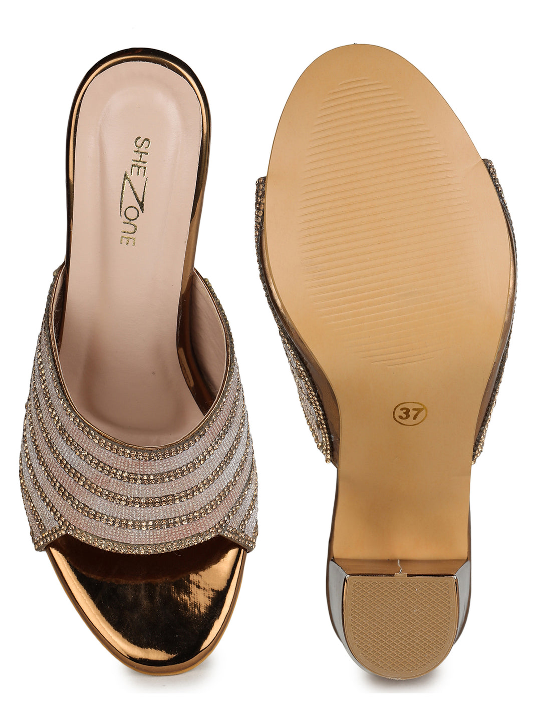 Shezone Copper Women Heels