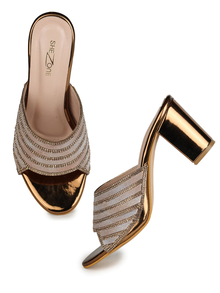 Shezone Copper Women Heels