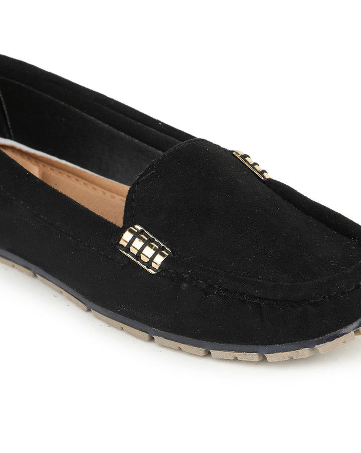Shezone Women Black Loafers