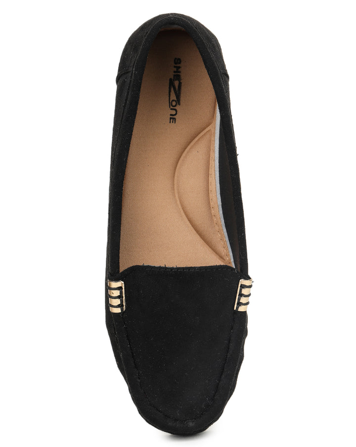 Shezone Women Black Loafers
