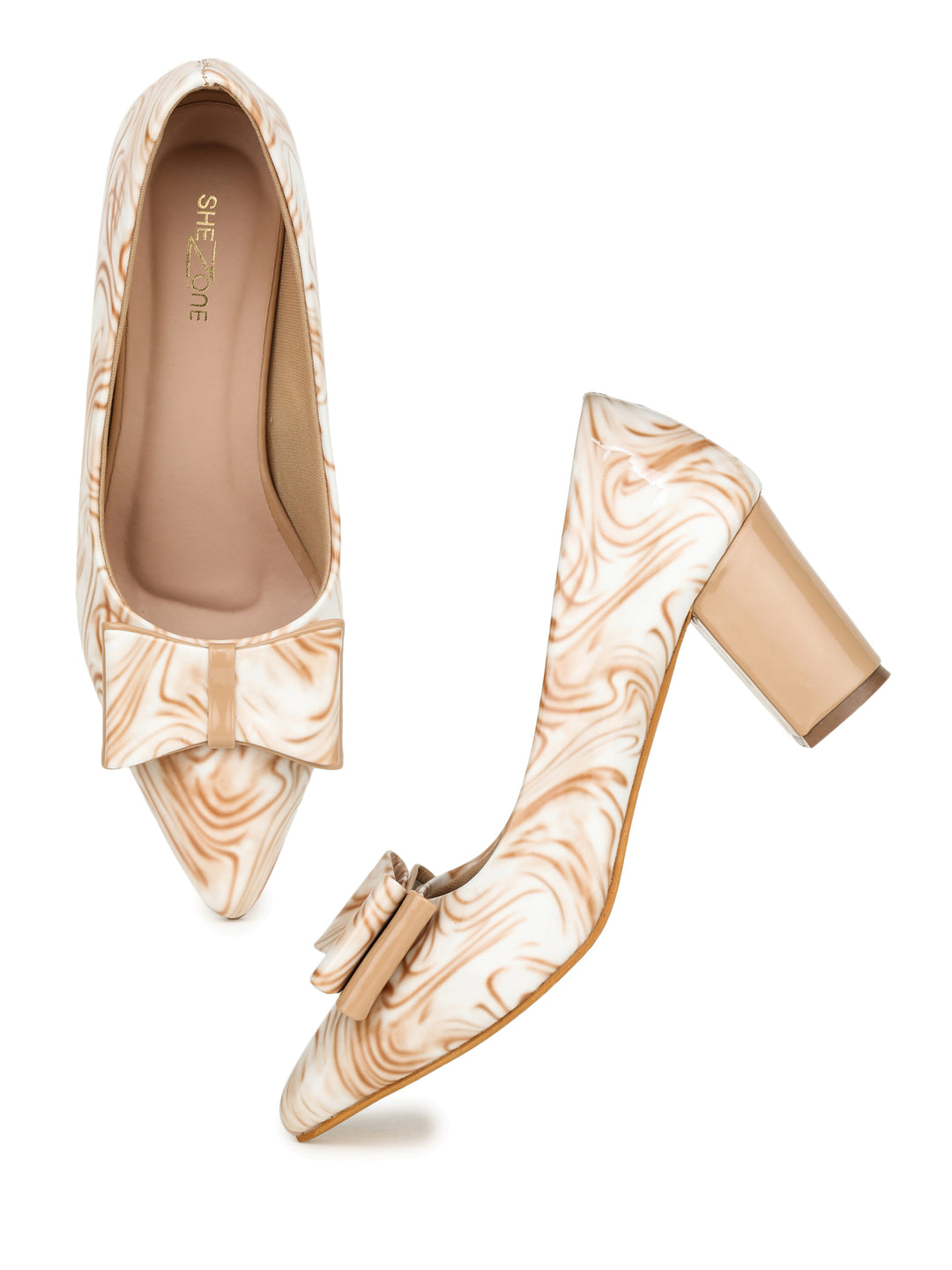 Shezone Beige Women Heels