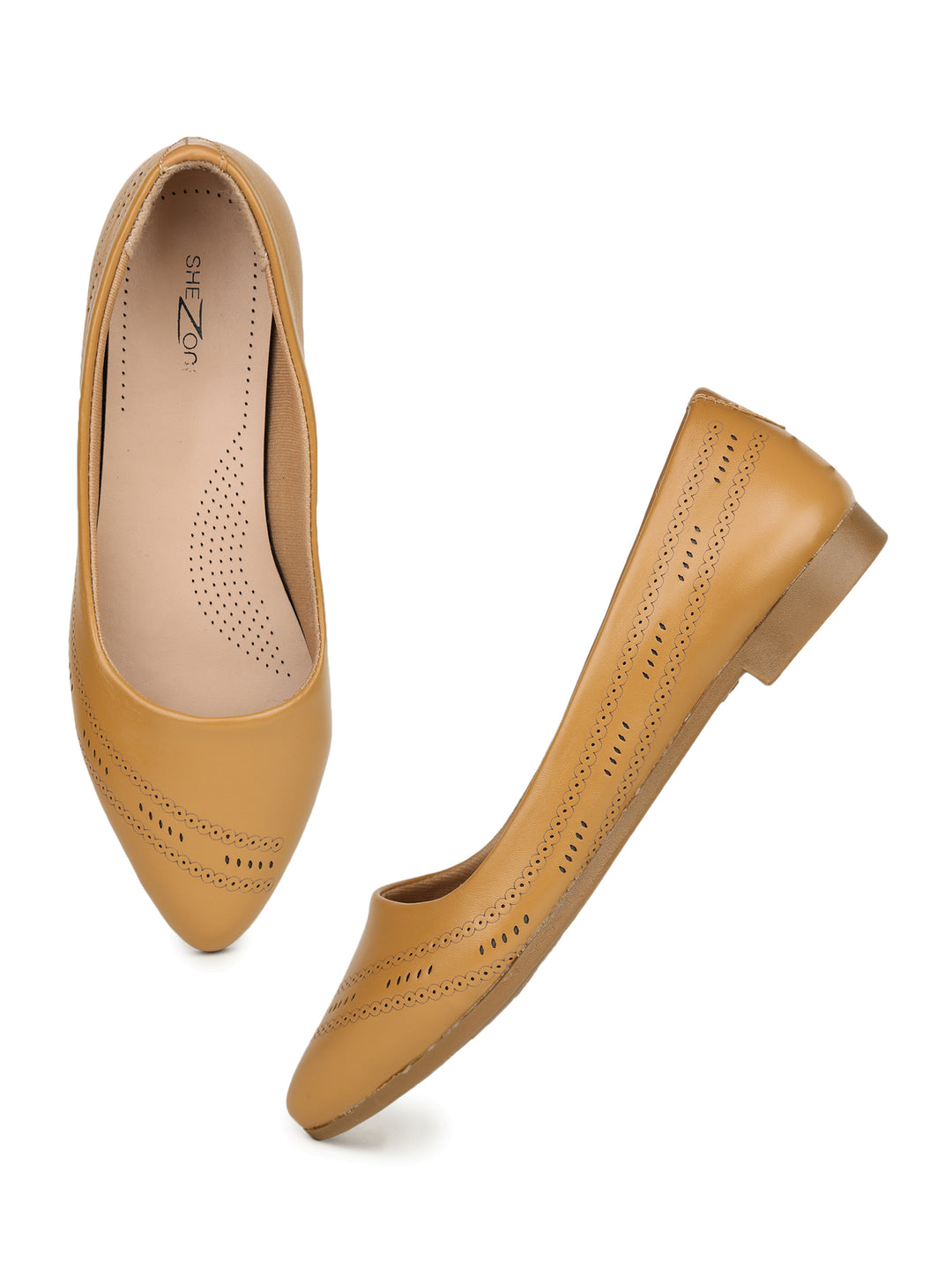 Shezone Beige Women Flats