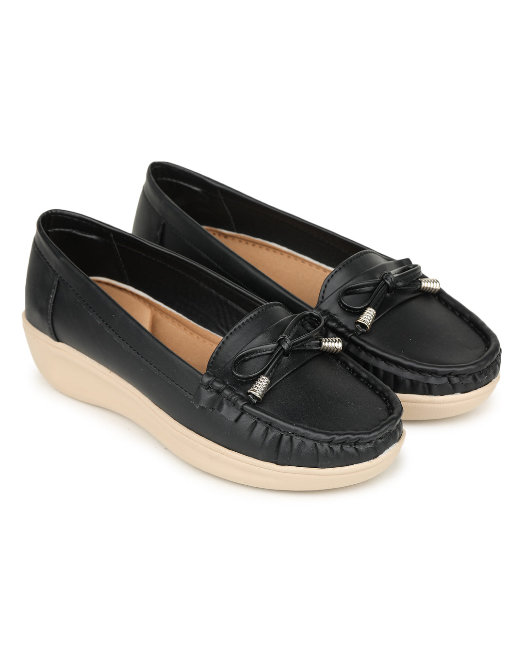 Shezone Women Black Loafers