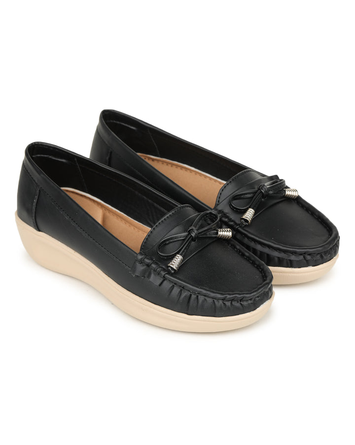 Shezone Women Black Loafers