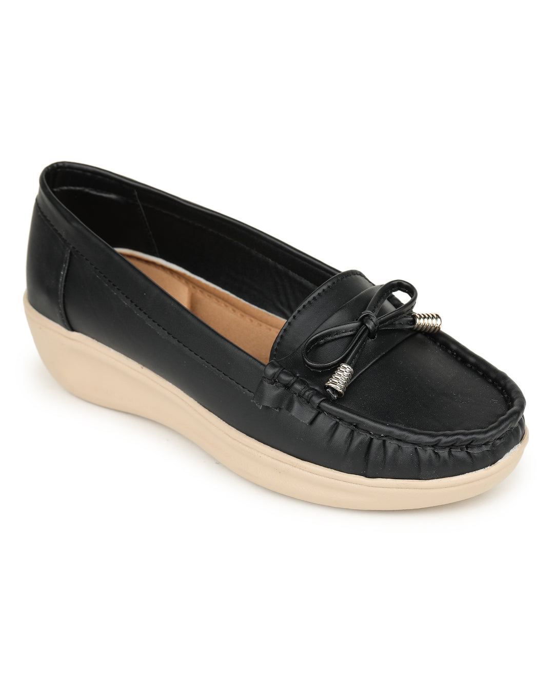 Shezone Women Black Loafers