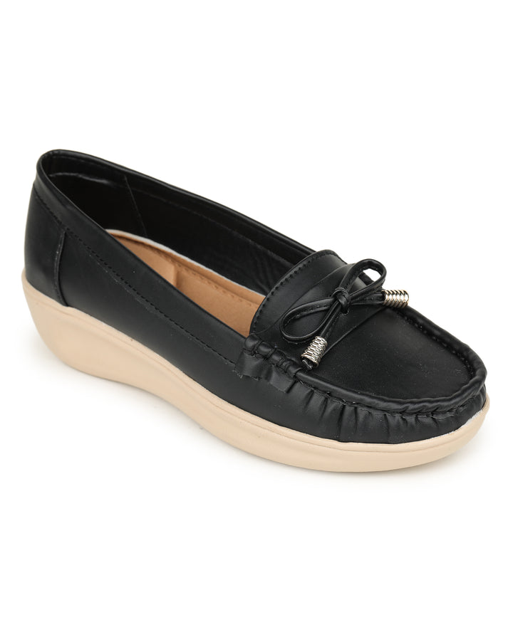 Shezone Women Black Loafers