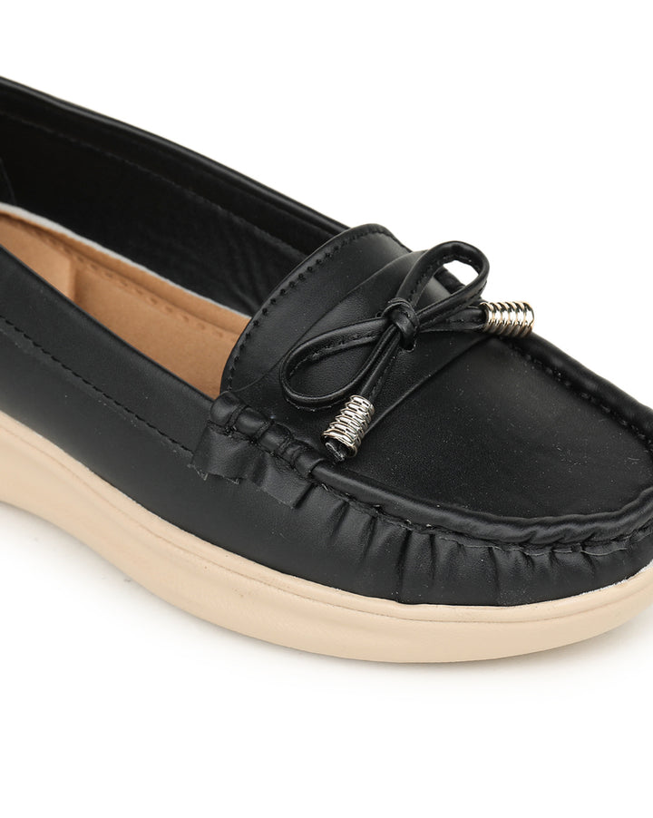 Shezone Women Black Loafers