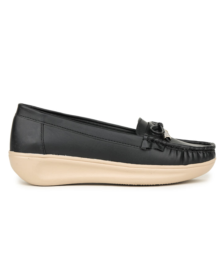 Shezone Women Black Loafers