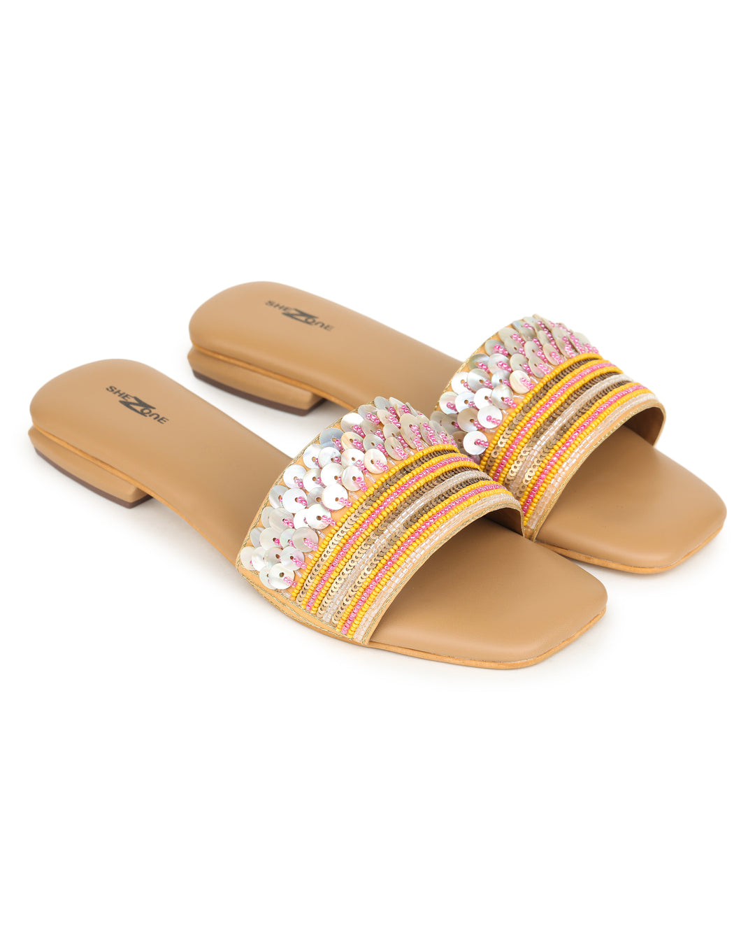 Shezone Beige Women Flats