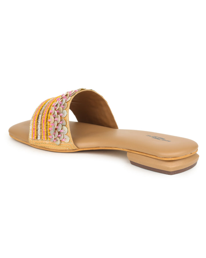 Shezone Beige Women Flats