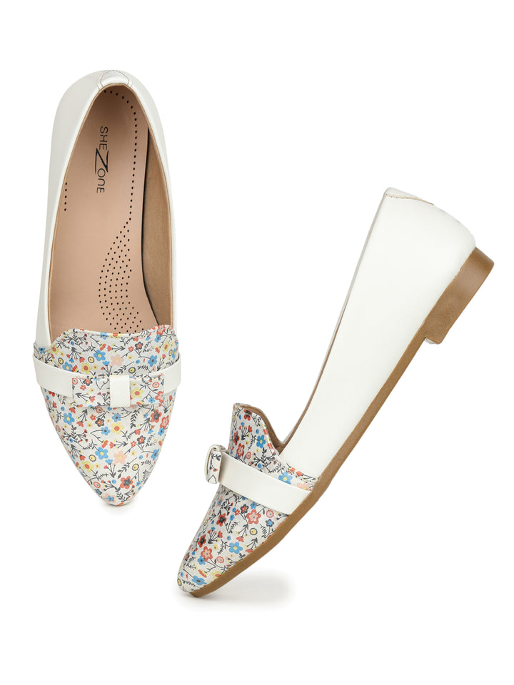 Shezone White Women Flats