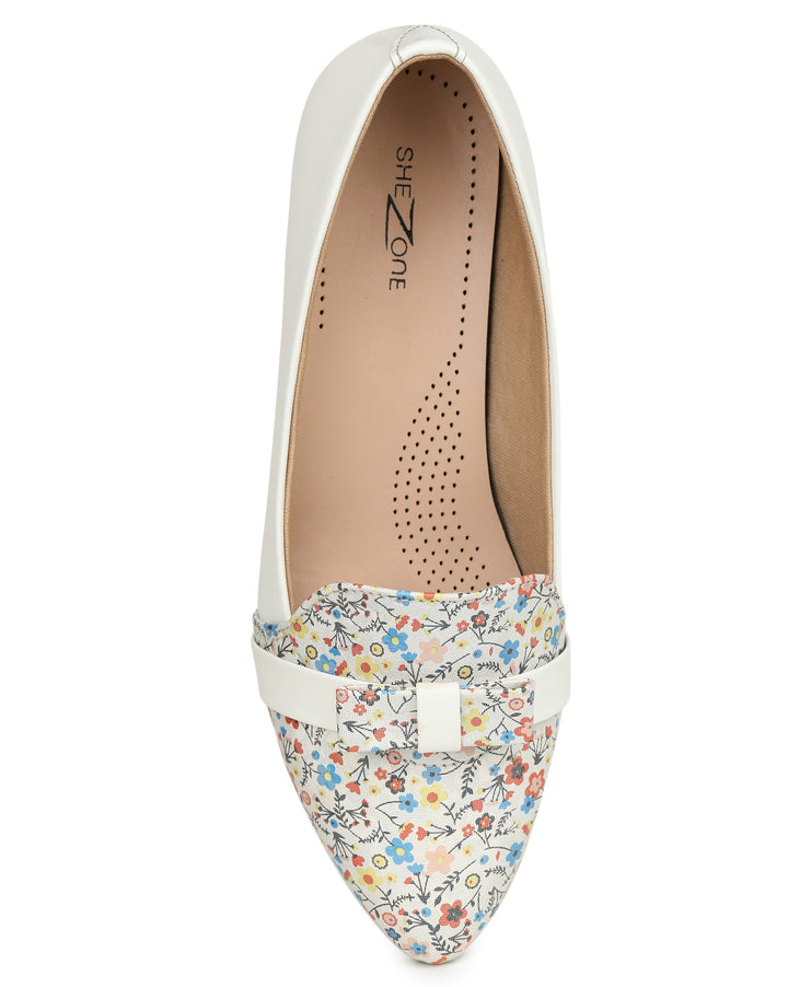 Shezone White Women Flats