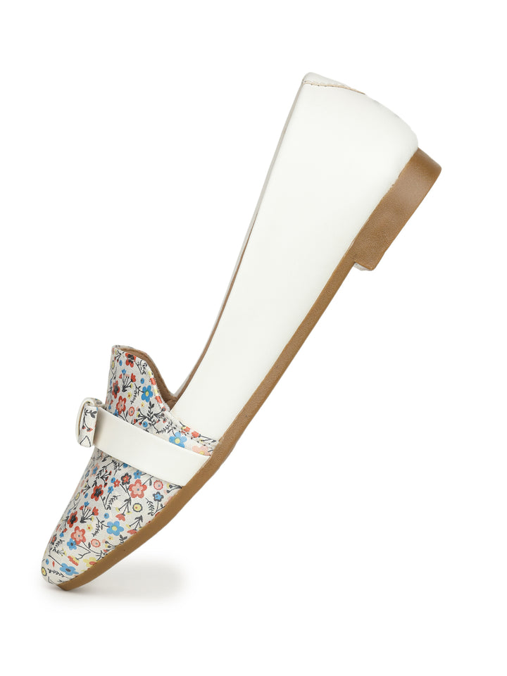Shezone White Women Flats