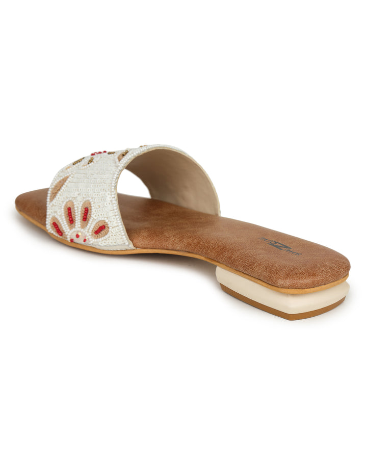 Shezone Cream Women Flats