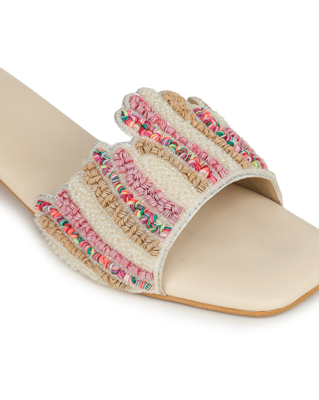 Shezone Cream Women Flats