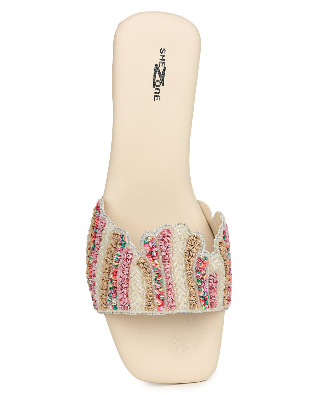 Shezone Cream Women Flats
