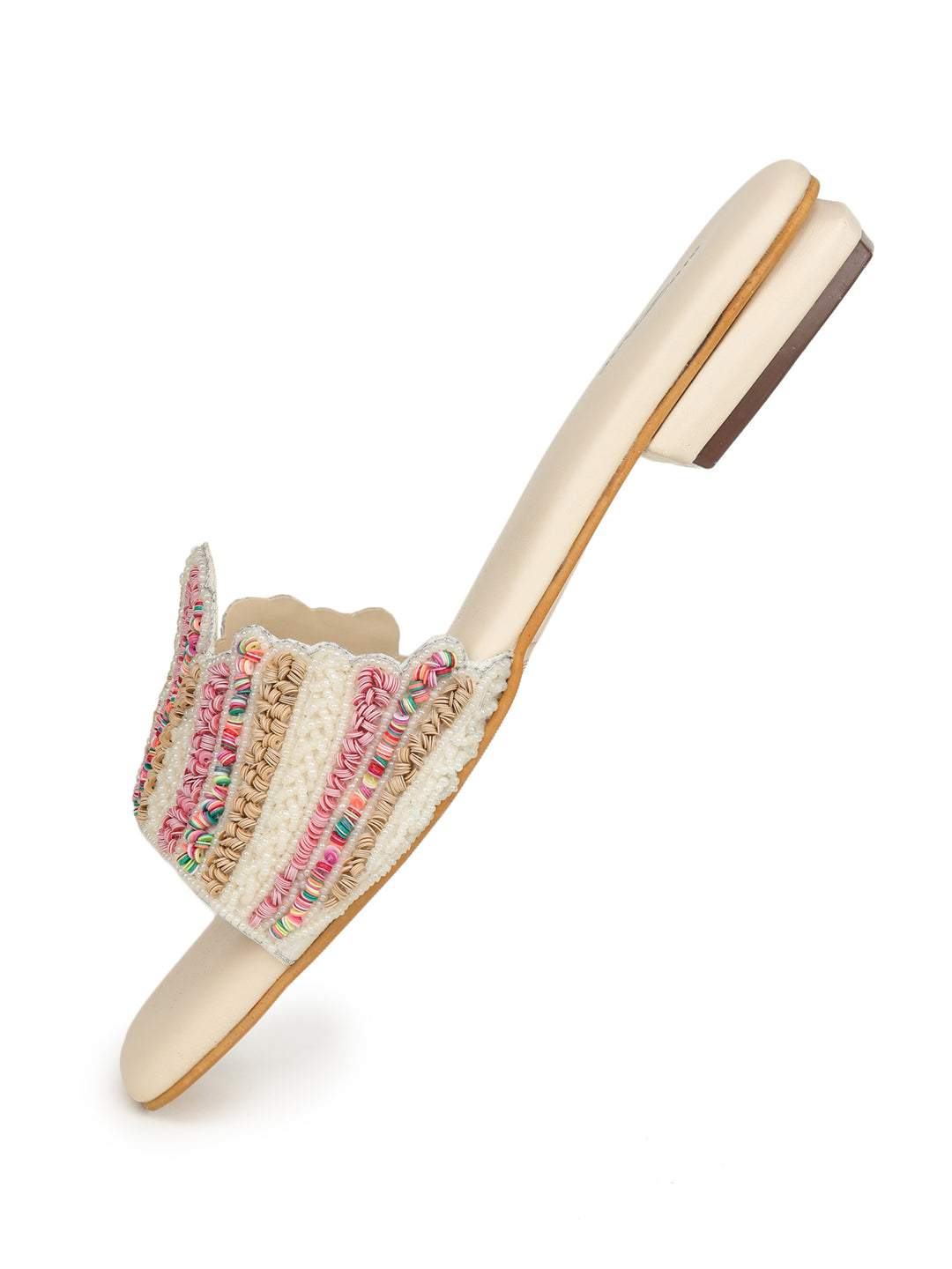 Shezone Cream Women Flats