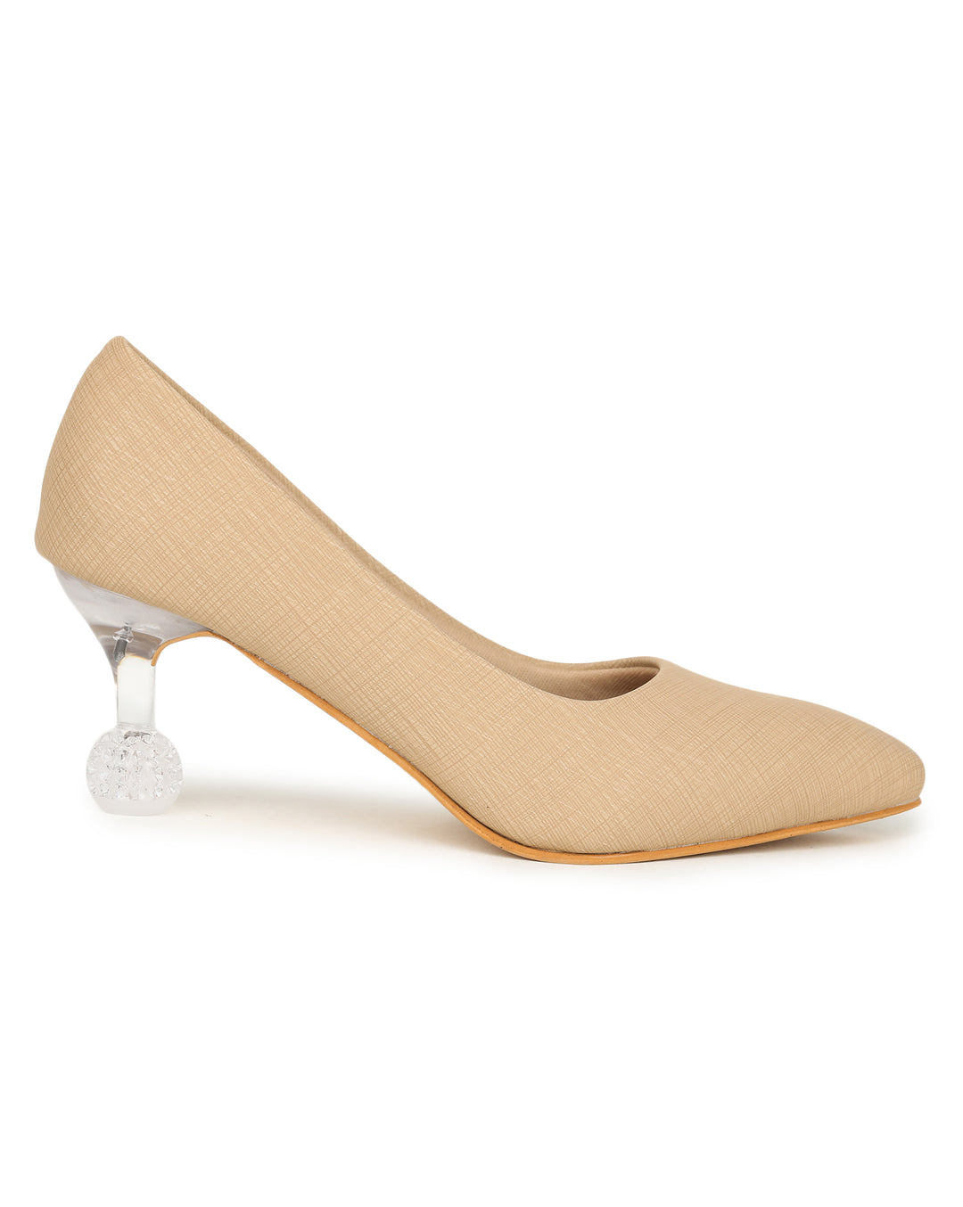 Shezone Beige Women Heels