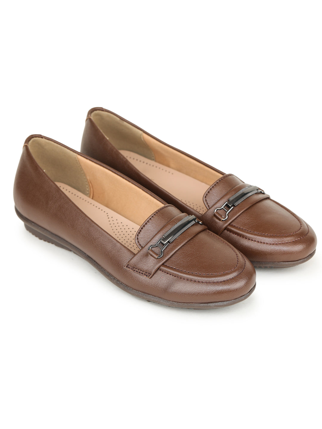 Shezone Brown Women Flats