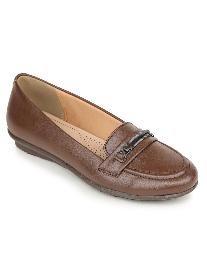Shezone Brown Women Flats