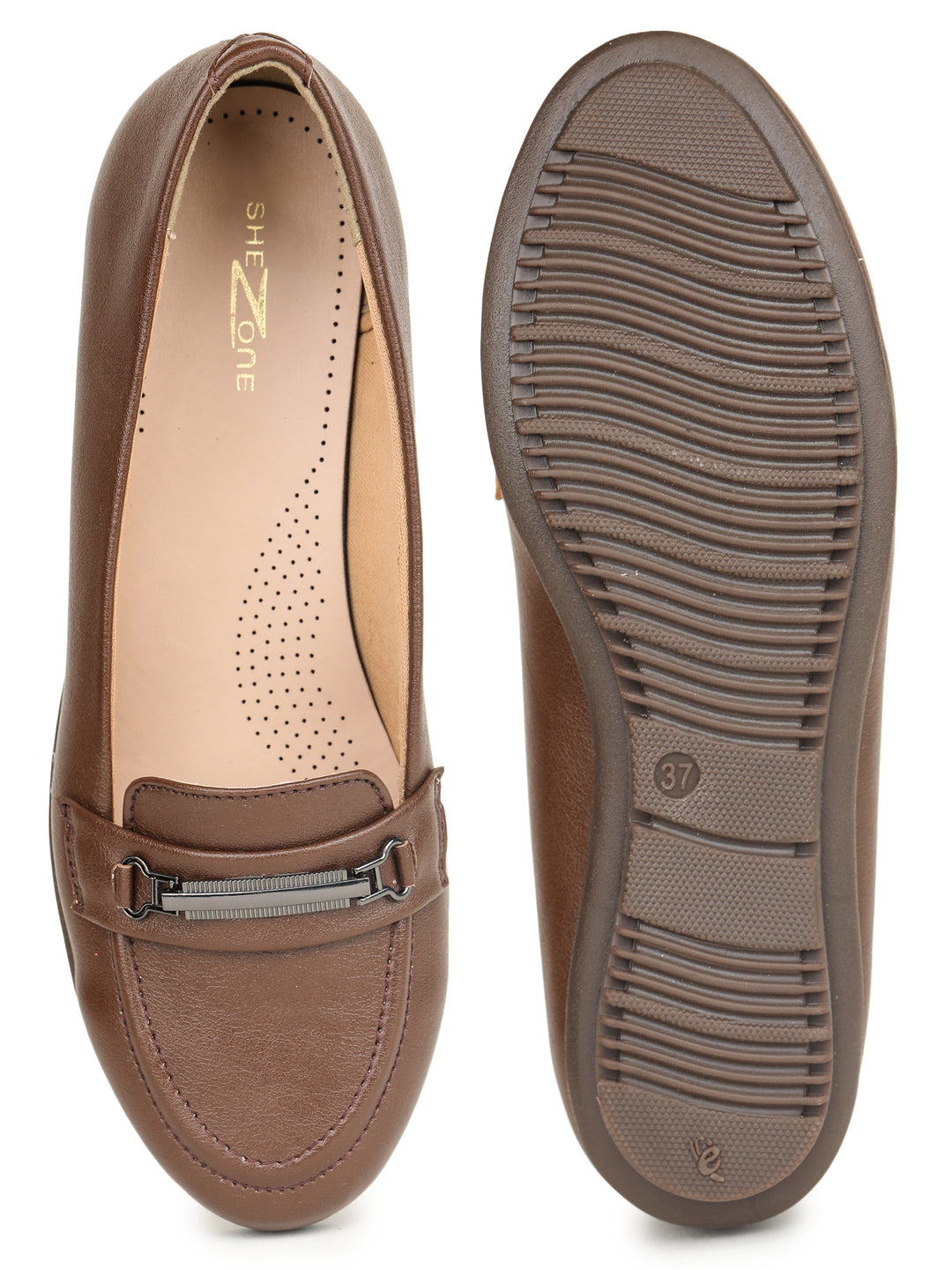 Shezone Brown Women Flats