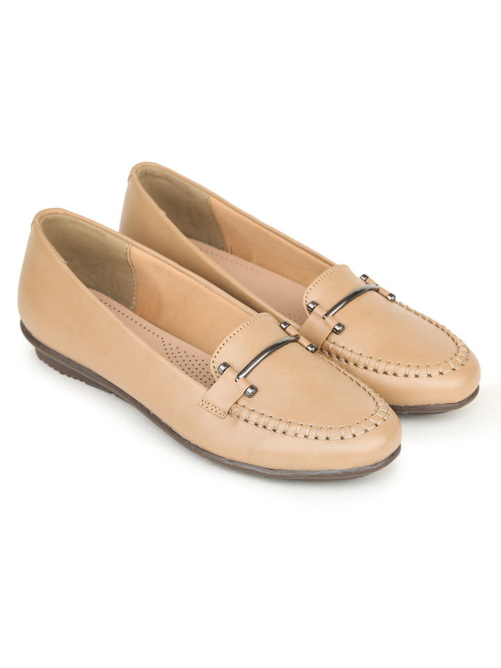 Shezone Beige Women Flats