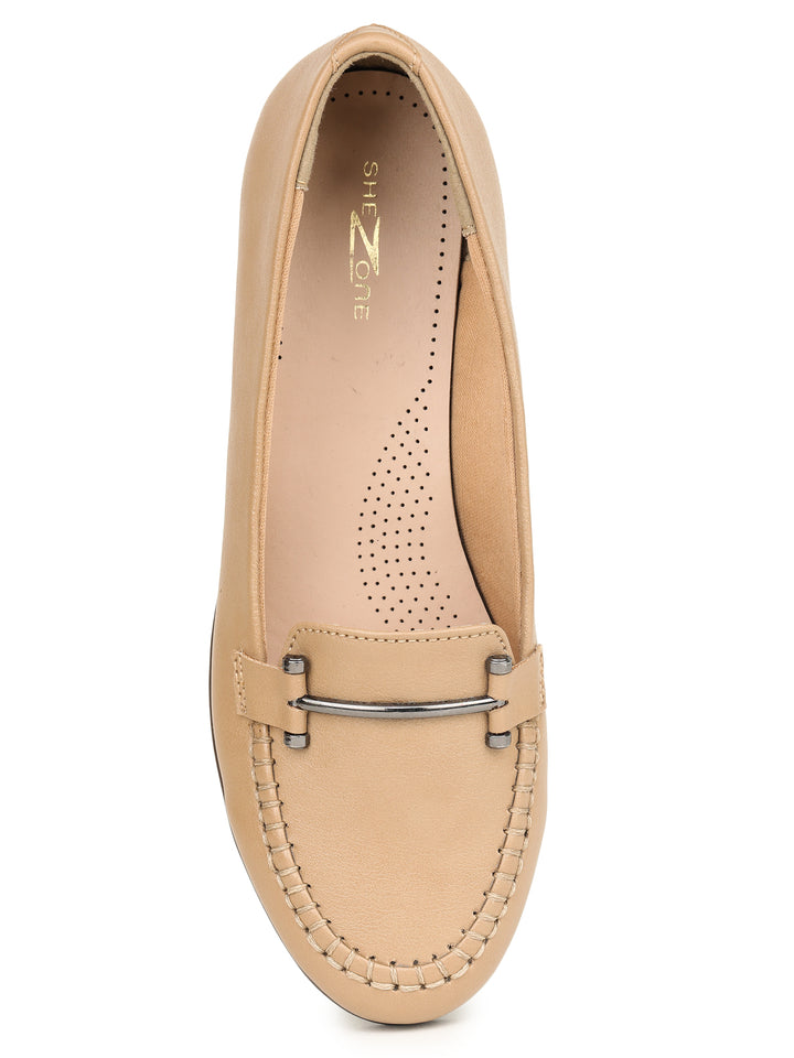 Shezone Beige Women Flats
