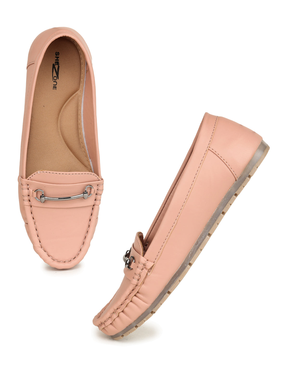 Shezone Women Peach Loafers