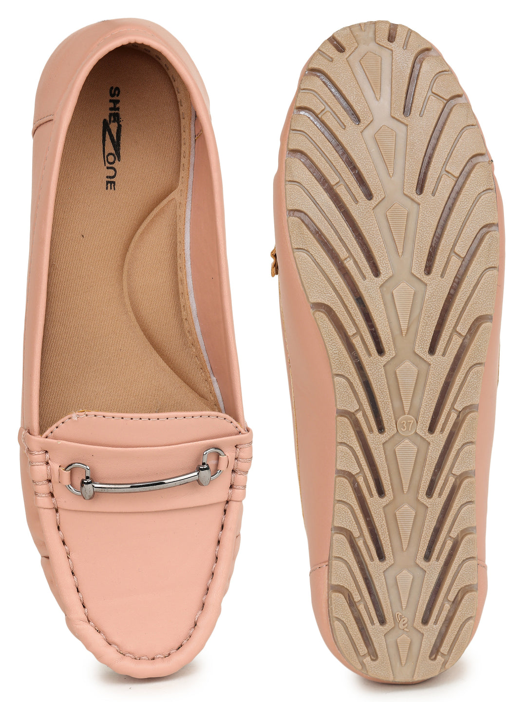 Shezone Women Peach Loafers