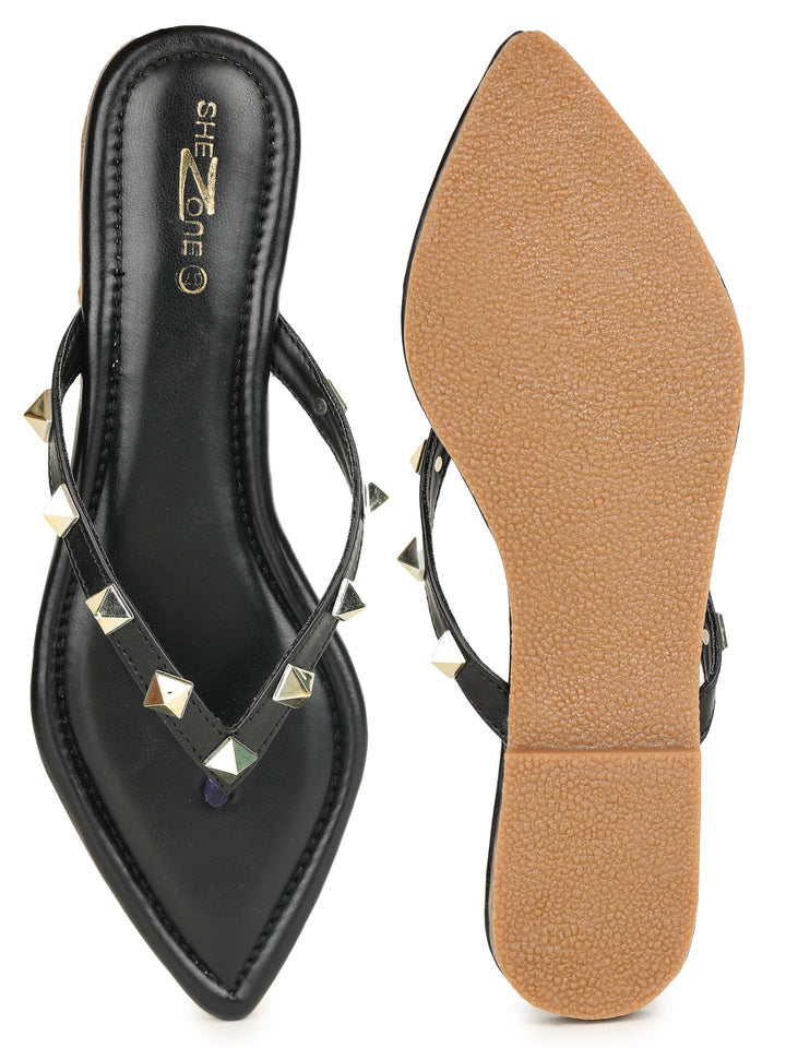 Shezone Black Women Flats