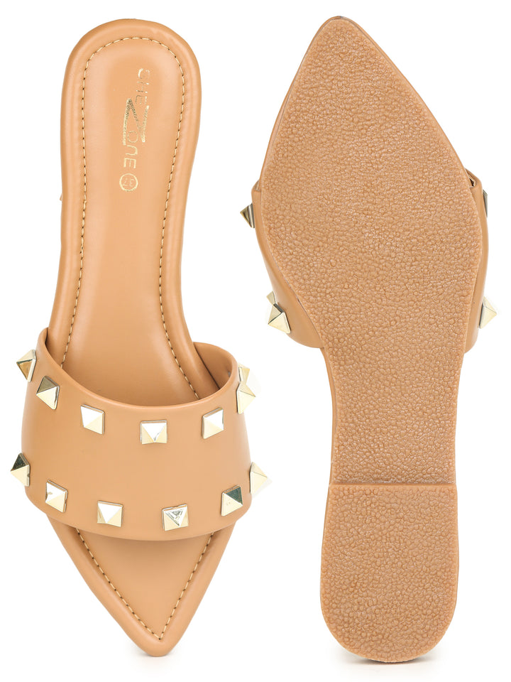 Shezone Beige Women Flats
