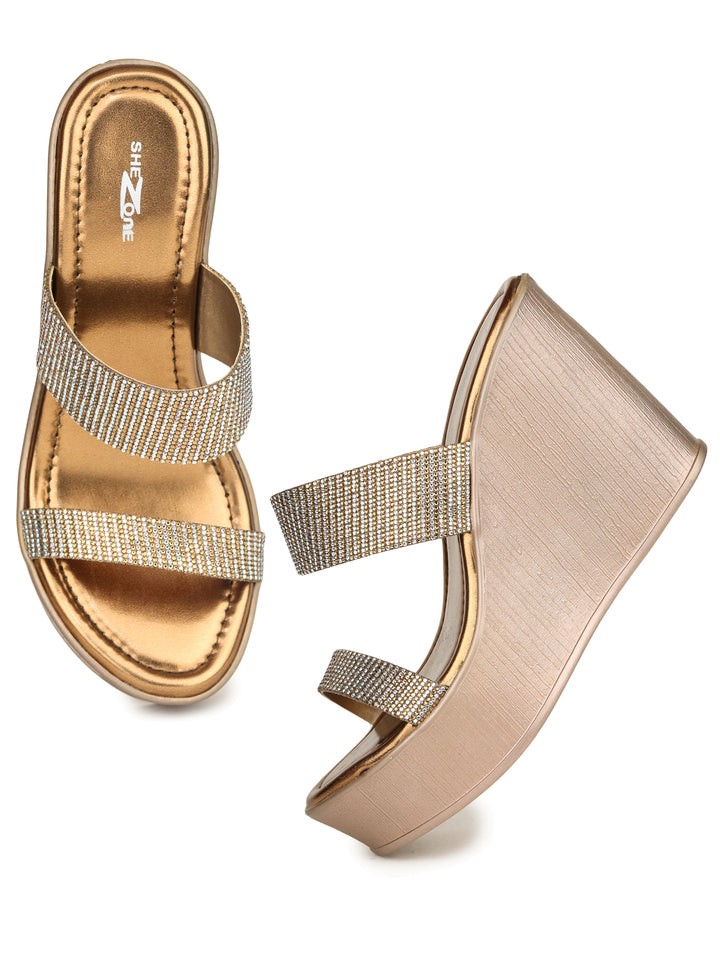 Shezone Copper Women Heels