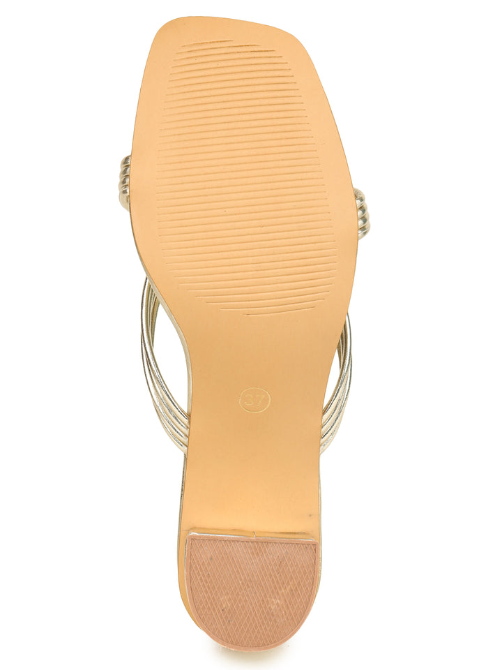 Shezone Golden Women Heels