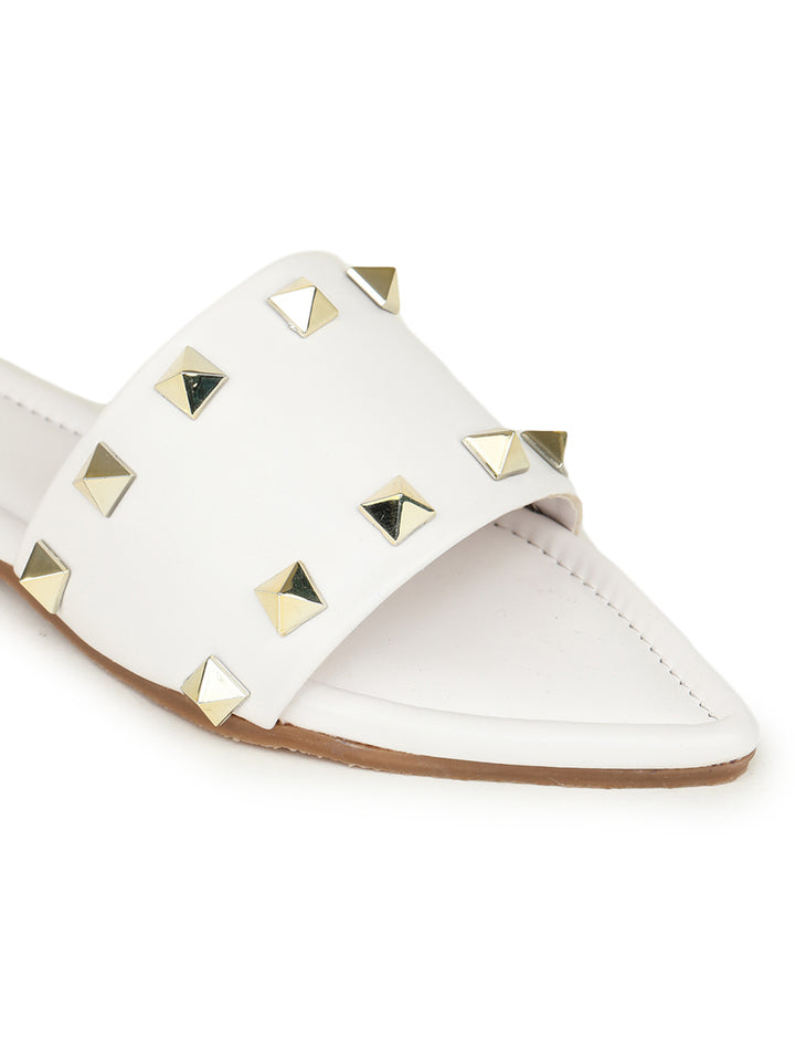 Shezone White Women Flats