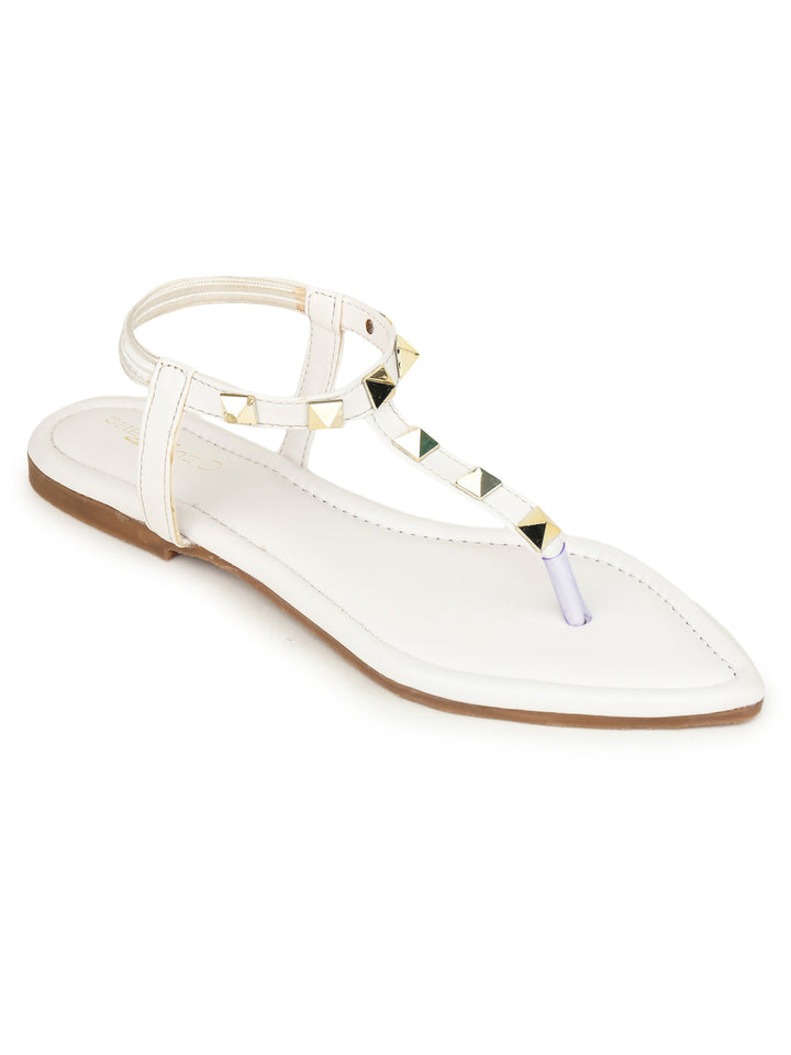 Shezone White Women Flats